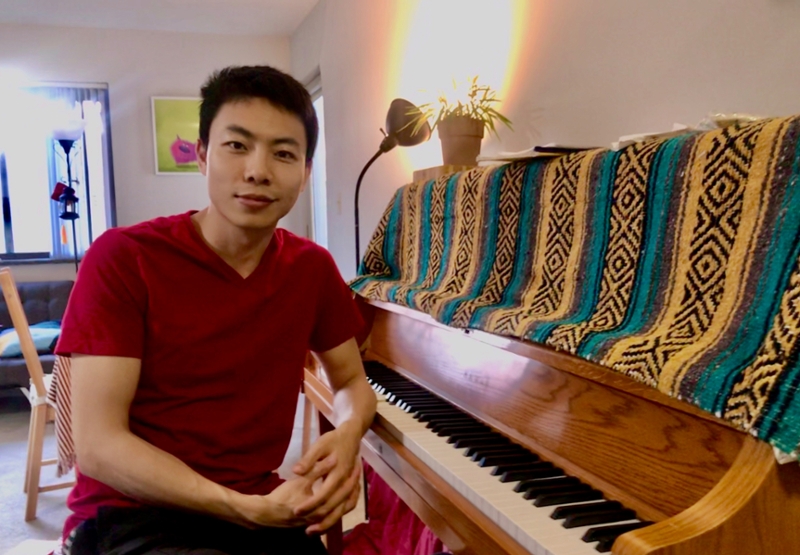 photo of student at piano